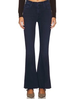 Mother High-Waist Dark Blue Flare Jeans for Women